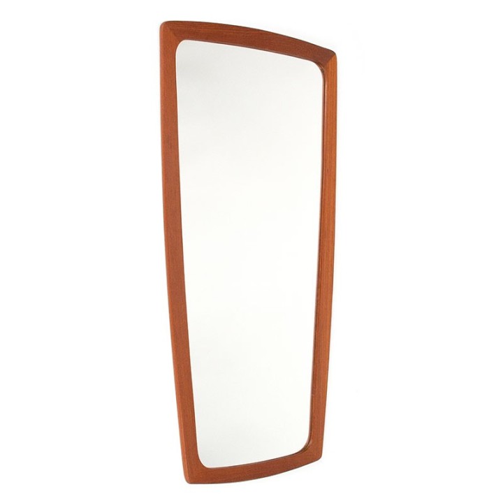 Danish organically designed vintage mirror in teak wood