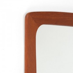 Danish organically designed vintage mirror in teak wood