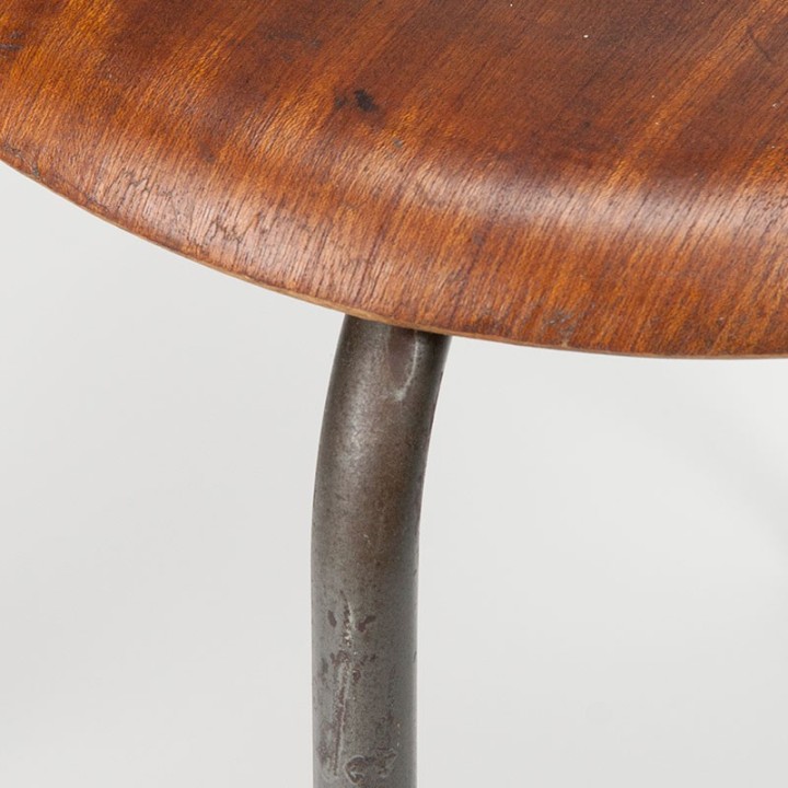 Danish fifties vintage school chair in teak