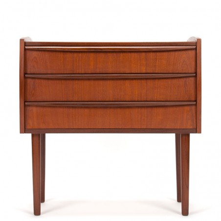 Teak Danish Mid-Century small chest of drawers with 3 drawers