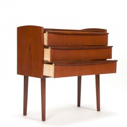 Teak Danish Mid-Century small chest of drawers with 3 drawers