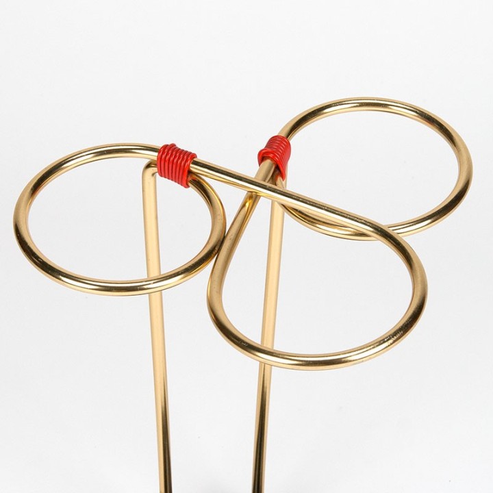 Mid-Century vintage paraplustandaard in metaal en messing