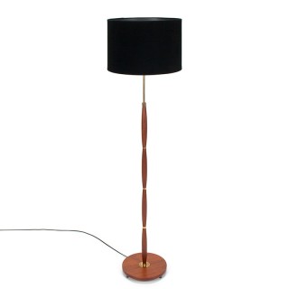 Mid-Century teakhouten vintage Deense vloerlamp
