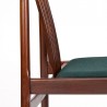 Mid-Century vintage teak dining table chair with high backrest