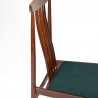 Mid-Century vintage teakhouten stoel met hoge rugleuning