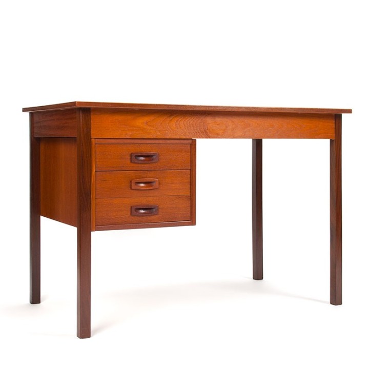 Deense teakhouten vintage bureau uit de 1960's