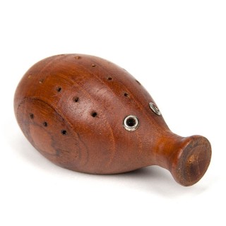 Teak Danish vintage hedgehog as a toothpick holder