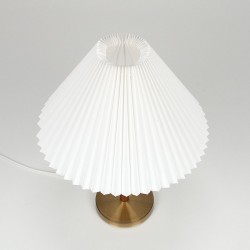 Danish vintage table lamp with pleated shade