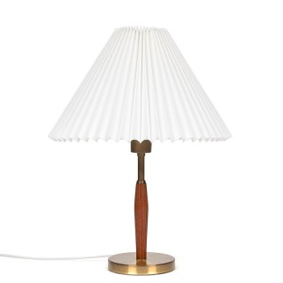 Deense vintage tafellamp met plissé kap