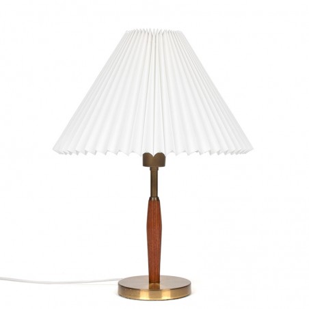 Danish vintage table lamp with pleated shade