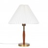Deense vintage tafellamp met plissé kap