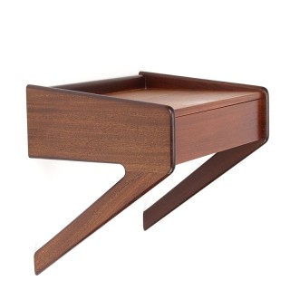 Teak vintage Danish wall cabinet from the Ølholm Møbelfabrik