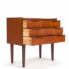 Teak Mid-Century chest of drawers, small vintage model