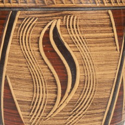 Mid-Century vintage earthenware vase in brown shade