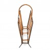 Vintage magazine rack/newspaper rack in metal and bamboo