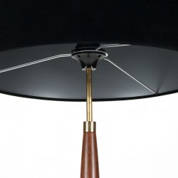 Palissanderhouten Deense Mid-Century vintage vloerlamp