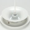Klein model vintage Deense witte gelaagde hanglamp