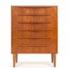 Danish vintage model chest of drawers with 6 drawers in teak