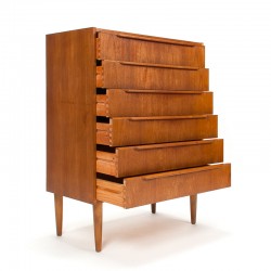 Danish vintage model chest of drawers with 6 drawers in teak
