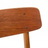 Set of 6 Mid-Century Danish dining table chairs in teak and oak