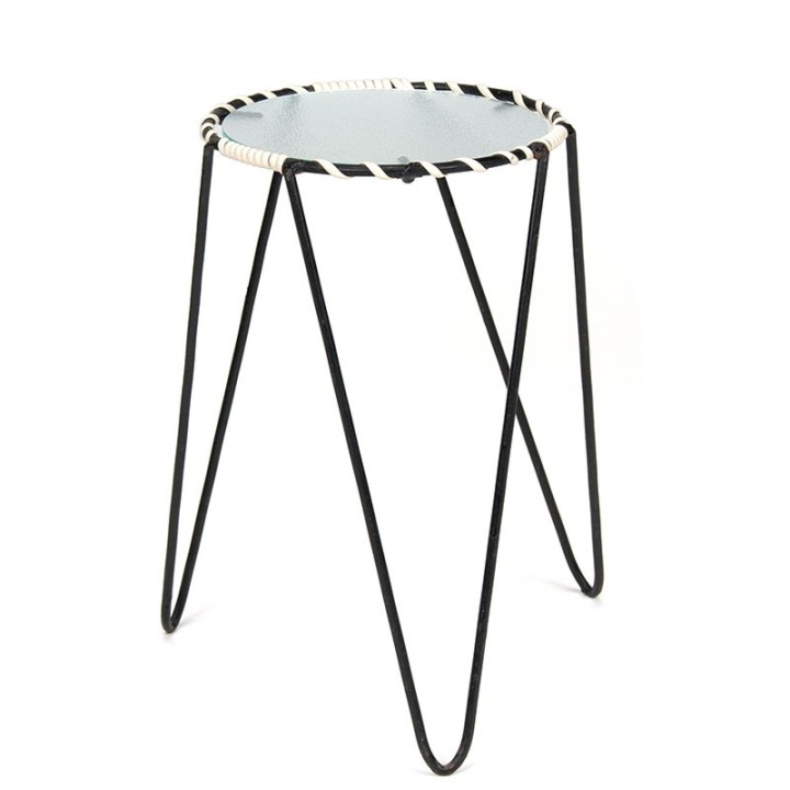 Glass vintage small plant table from the fifties