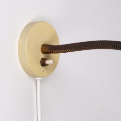 Vintage wandlamp met flexibele arm jaren 50