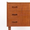Teak vintage Danish small model chest of drawers with 3 drawers
