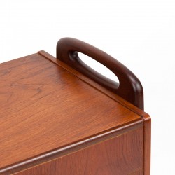 Danish Mid-Century vintage bedside table with special handle