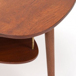 Kidney-shaped vintage Danish Mid-Century coffee table