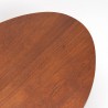 Kidney-shaped vintage Danish Mid-Century coffee table
