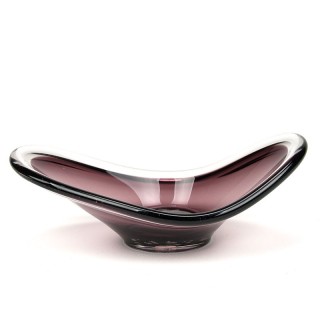 Purple glass vintage bowl from the sixties