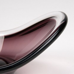 Purple glass vintage bowl from the sixties