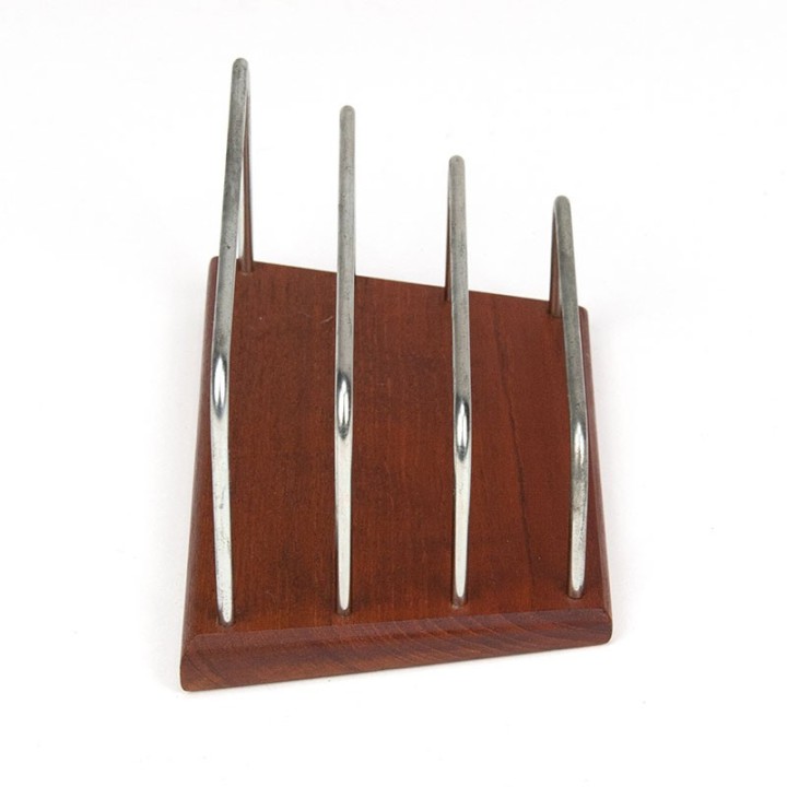 Mid-century Danish vintage letter holder in teak