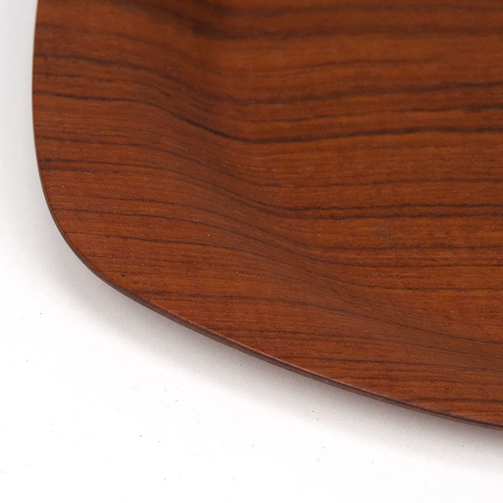 Teakhouten Mid-Century design vintage dienblad