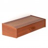 Teak Danish vintage wall cabinet with drawer