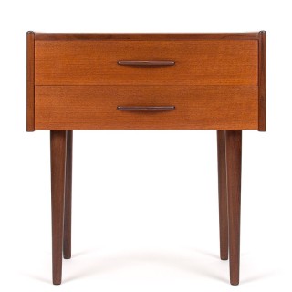 Mid-Century teak vintage small model Danish chest of drawers