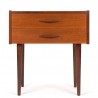 Mid-Century teakhouten vintage klein model Deense ladekast
