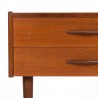 Mid-Century teak vintage small model Danish chest of drawers