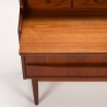 Mid-Century Deens vintage secretaire meubel in teak