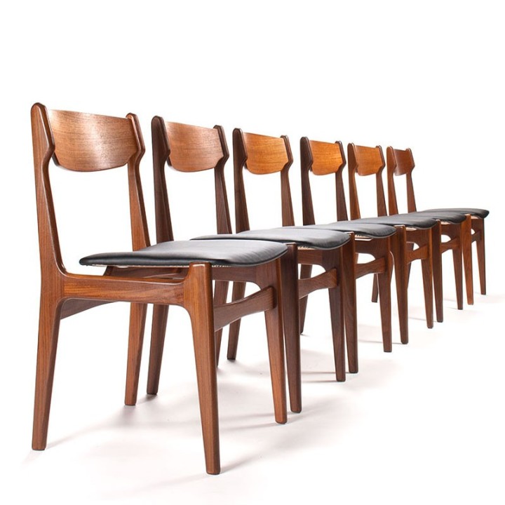Findahls set of 6 Danish teak vintage dining table chairs