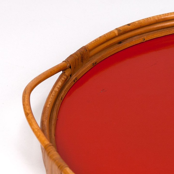 Bamboo tray vintage model from the 1950s/60s