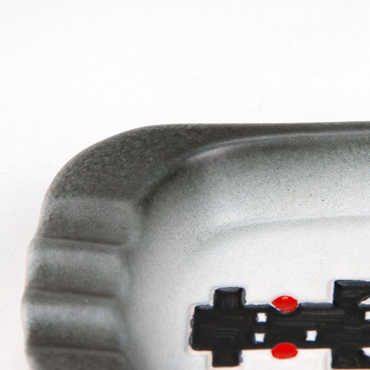 Johgus Bornholm vintage Danish abstract earthenware ashtray