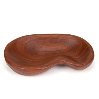 Organically designed Mid-Century small bowl in teak