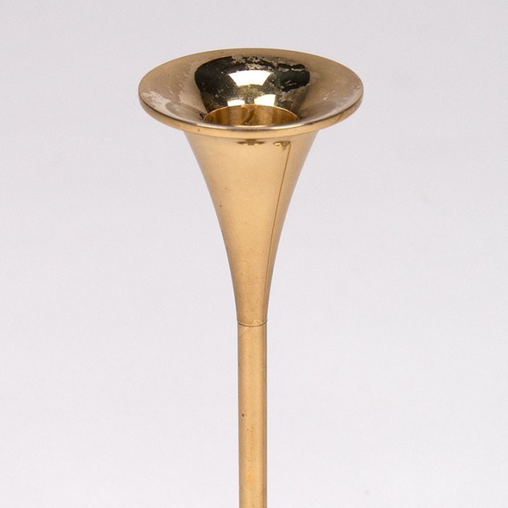 Brass set of 2 Mid-Century vintage candlesticks