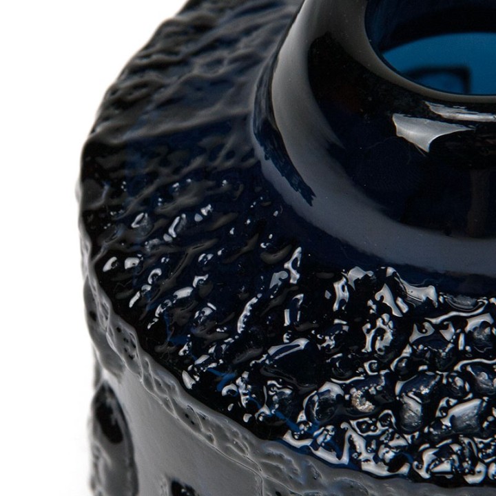 Cobolt vintage vaas ontwerp Göte Augustsson voor Ruda Glasbruk