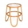 Vintage model plant table in rattan and glass