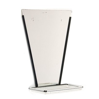 Perforated metal vintage fifties mirror