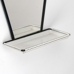 Perforated metal vintage fifties mirror