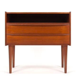 Mid-Century Danish teak vintage chest of drawers and dressing