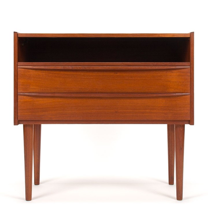 Mid-Century Danish teak vintage chest of drawers and dressing